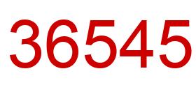 Number 36545 red image