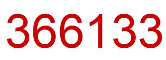 Number 366133 red image