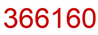 Number 366160 red image