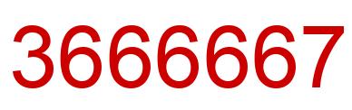 Number 3666667 red image