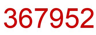 Number 367952 red image