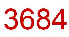 Number 3684 red image