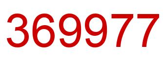 Number 369977 red image