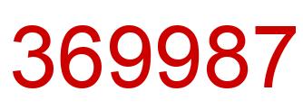 Number 369987 red image