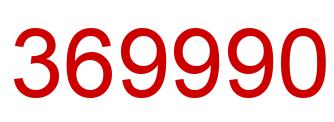 Number 369990 red image