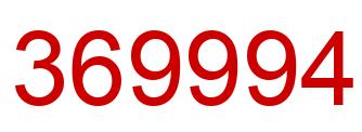 Número 369994 imagen rojo