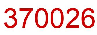 Número 370026 imagen rojo