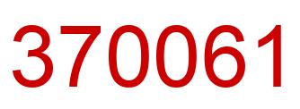 Número 370061 imagen rojo