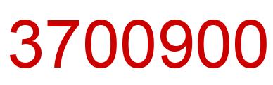 Number 3700900 red image