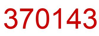 Number 370143 red image