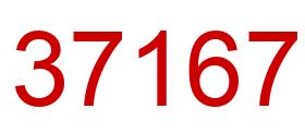 Number 37167 red image