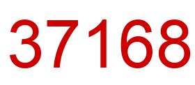 Number 37168 red image