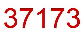Number 37173 red image