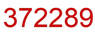 Number 372289 red image