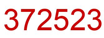 Number 372523 red image