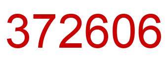 Number 372606 red image
