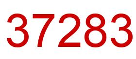 Number 37283 red image