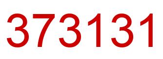 Number 373131 red image