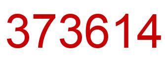 Number 373614 red image