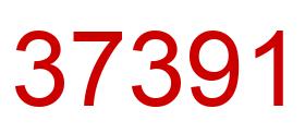 Number 37391 red image