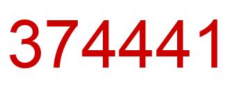 Number 374441 red image