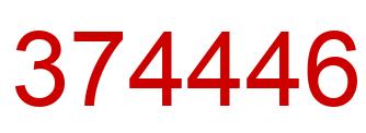 Number 374446 red image