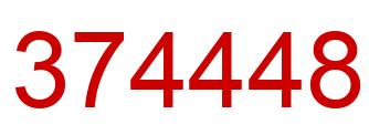 Number 374448 red image