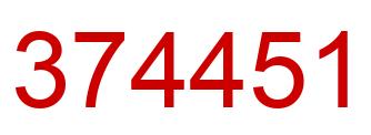 Number 374451 red image