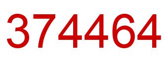 Number 374464 red image