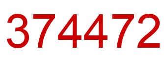 Number 374472 red image