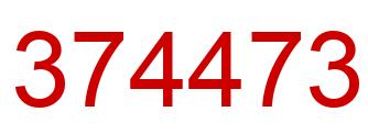 Number 374473 red image