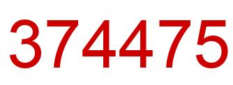 Number 374475 red image