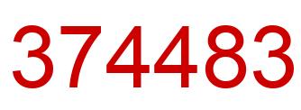 Number 374483 red image