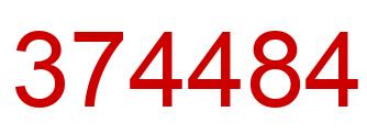 Number 374484 red image
