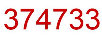 Number 374733 red image