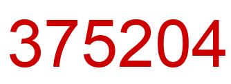 Number 375204 red image