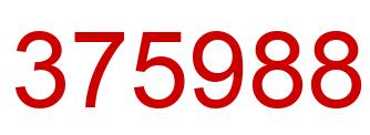 Number 375988 red image