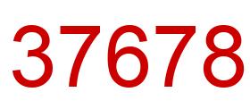 Number 37678 red image