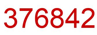 Number 376842 red image