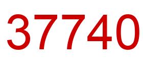 Number 37740 red image