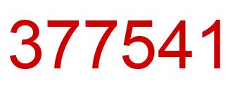 Number 377541 red image