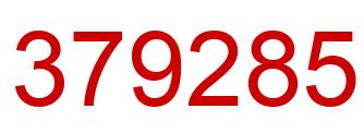 Number 379285 red image