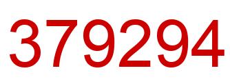 Number 379294 red image