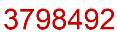 Number 3798492 red image