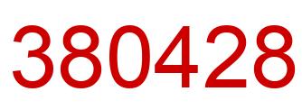 Número 380428 imagen rojo