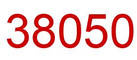 Number 38050 red image