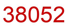 Number 38052 red image