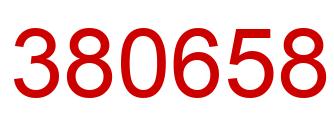 Number 380658 red image