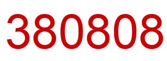 Número 380808 imagen rojo