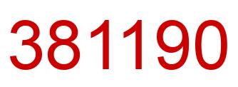 Number 381190 red image